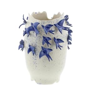White 3D Ceramic Bird Decorative Vase