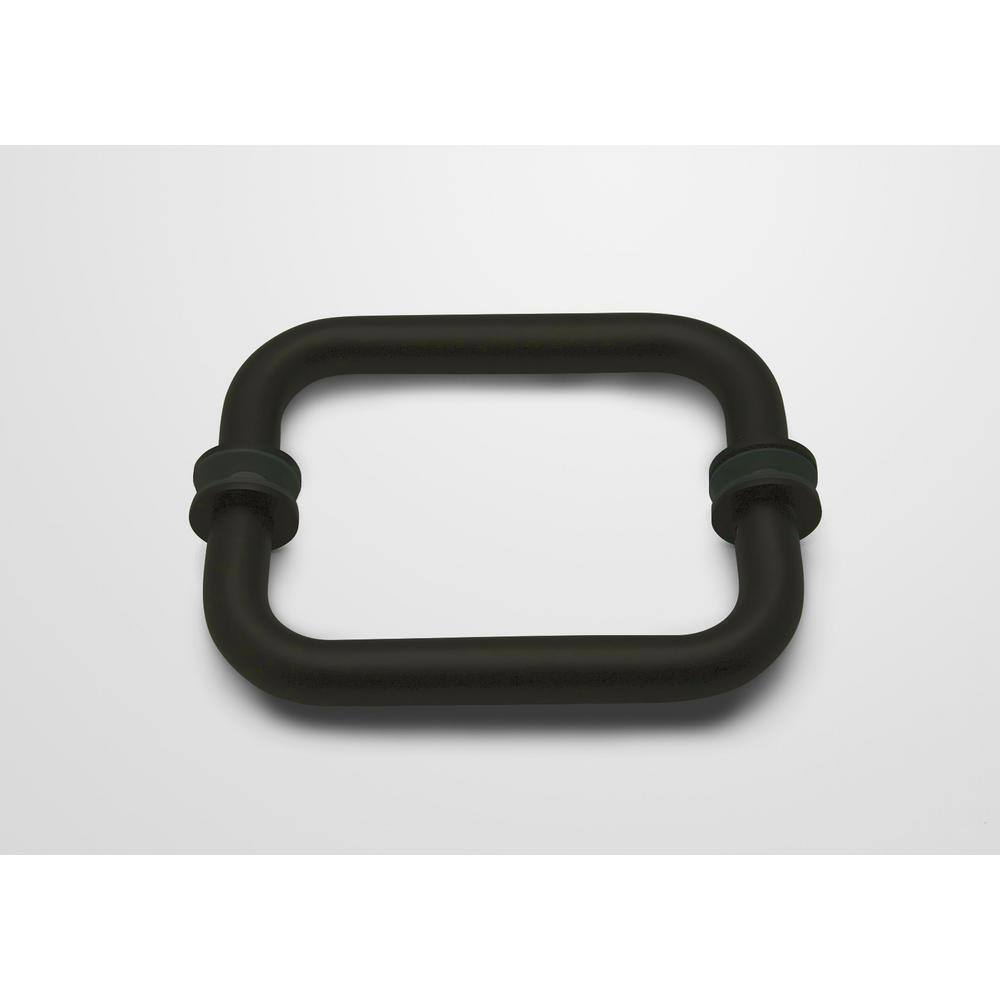 36.5" x 78" Matte Black Frameless Pivot Shower Door