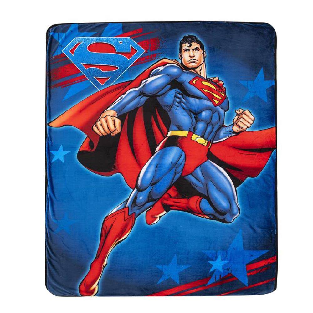 THE NORTHWEST GROUP Superman American Hero Silk Touch Sherpa Twin Size MultiColored Throw