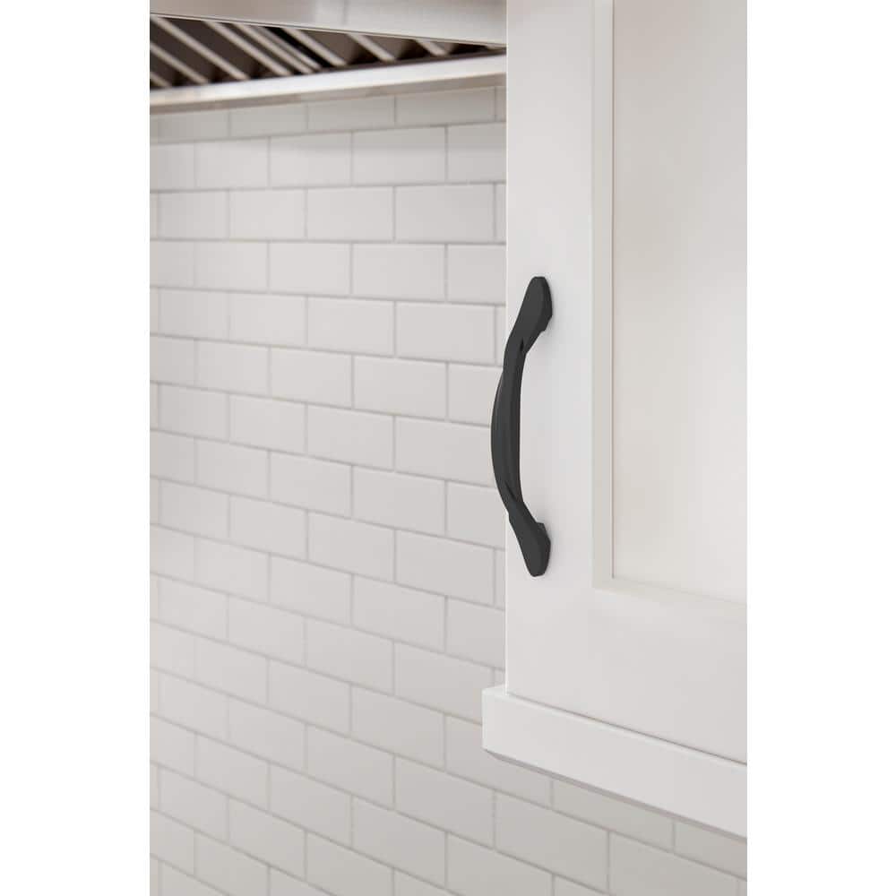Matte Black Aluminum 3-3/4" Center-to-Center Cabinet Pull Bar