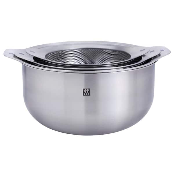 ZWILLING Prep 6-Piece Brushed Stainless Steels Nesting/ Mixing Bowls and Strainers Set