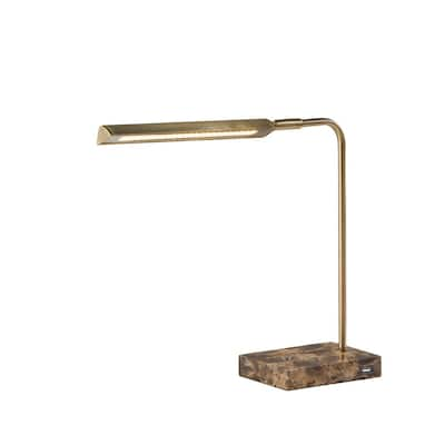 Monteaux Lighting 10.5 in. Antique Brass Mini Task Lamp T2564 - The Home  Depot