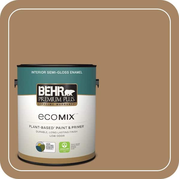 1 gal. #290F-5 Wooden Swing Semi-Gloss Enamel EcoMix Plant-Based Interior Paint & Primer