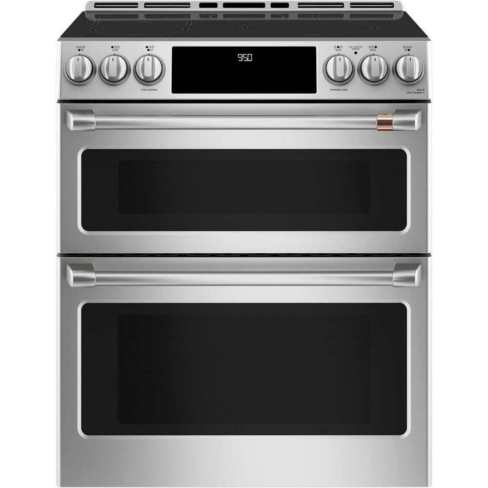 30 in. 5 Burner Element Smart Slide-In Double Oven Induction Range with Convection in Stainless Steel price history on PriceWatchPro