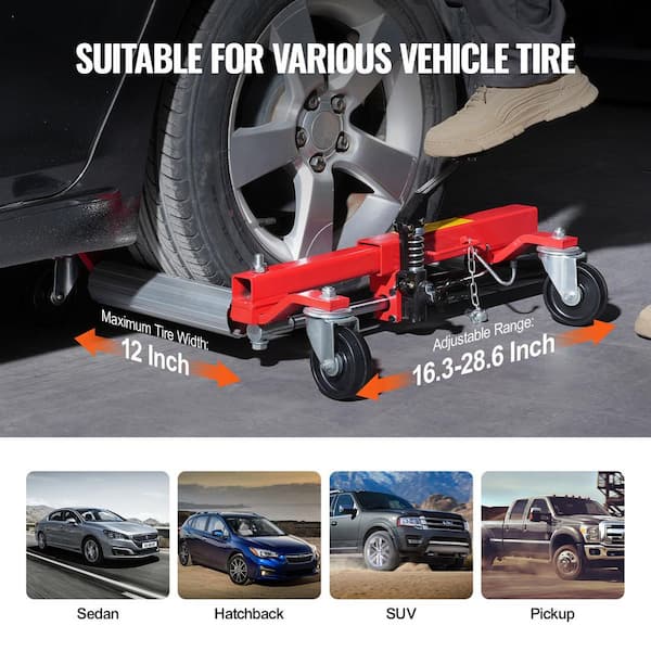 SKYSHALO Wheel Dolly, Max Capacity 1500 Lbs. Car Dolly, Car