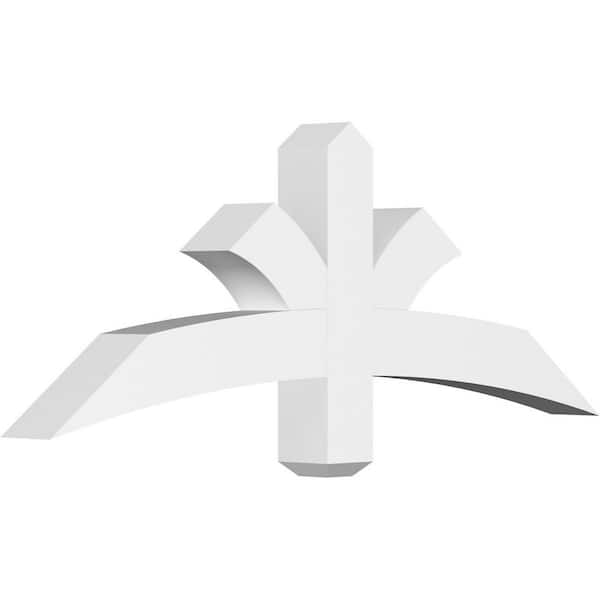 Ekena Millwork Davenport 48 in. W x 18 in. H x 4 in. D Signature Polyurethane Bracket