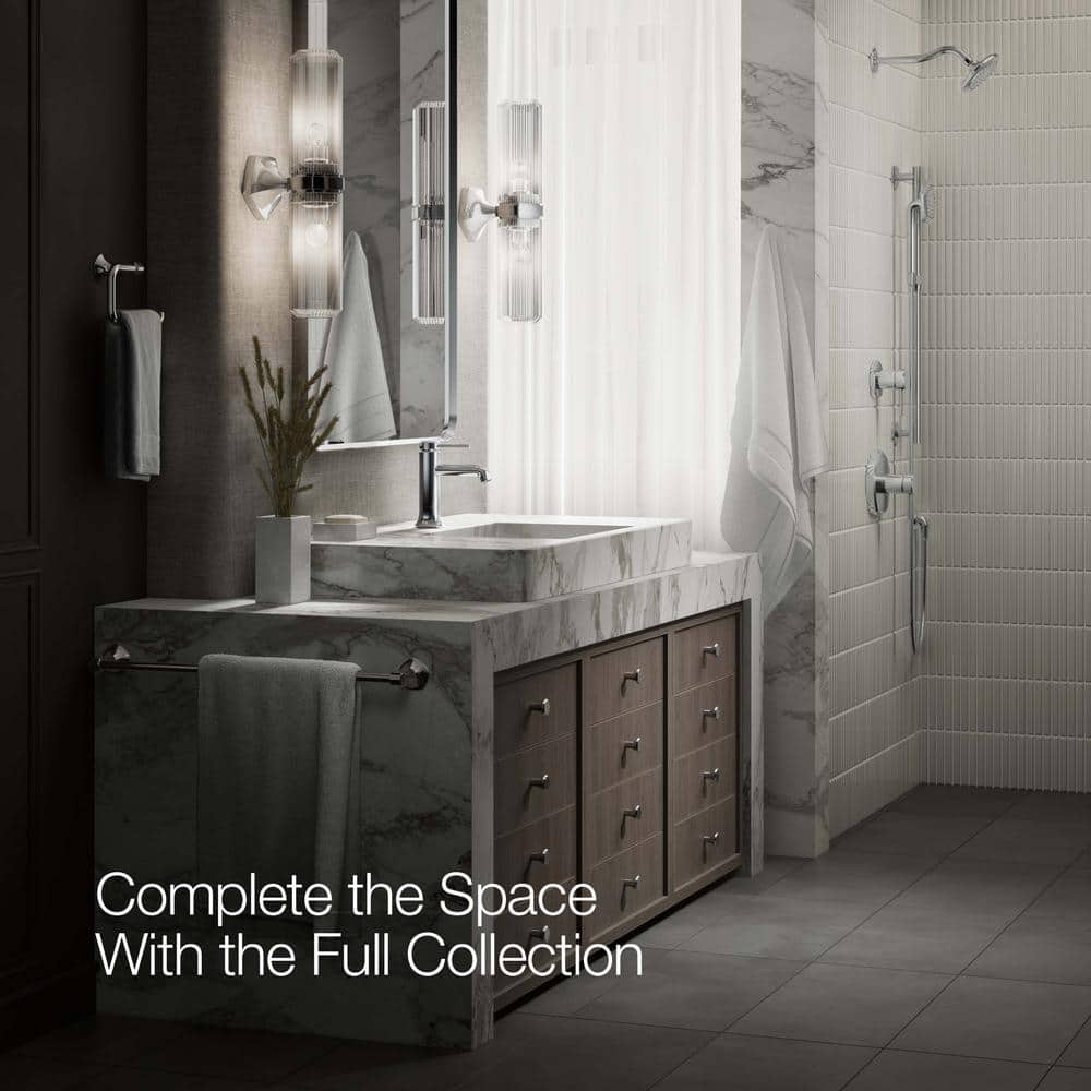 Polished Chrome Single-Handle Bathroom Sink Faucet with Drain Assembly