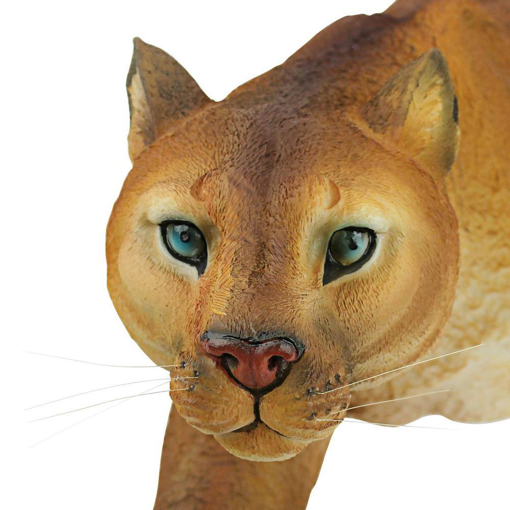 Realistic Hand-Painted Resin Mountain Cougar Garden Statue