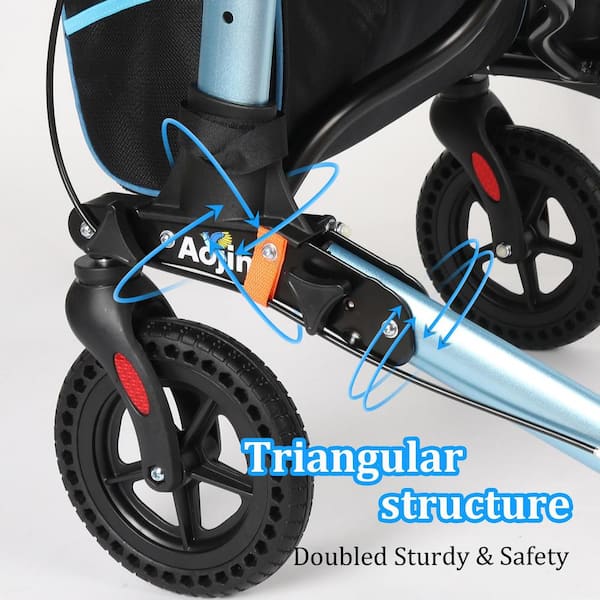 記念グッズ walker 4-Wheel Lightweight Foldable All Terrain Rolling Walker with