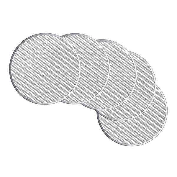 6-Pack Aluminum Alloy Pizza Pan With Holes Pizza Baking Screen Set For Home Restaurant Oven Cooking