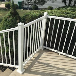 Stanford 36 in. H x 72 in. W Textured White Aluminum Railing Kit