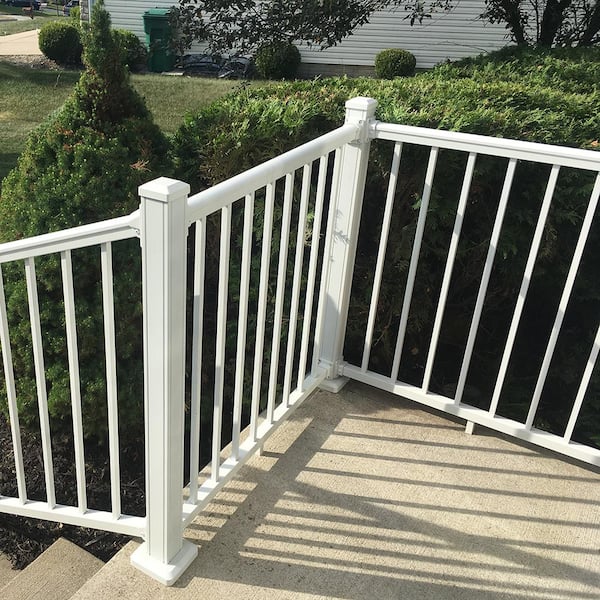 Stanford 36 in. H x 72 in. W Textured White Aluminum Railing Kit