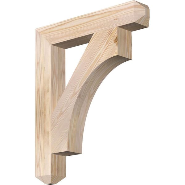 Ekena Millwork 3.5 in. x 26 in. x 22 in. Douglas Fir Westlake Craftsman Smooth Bracket