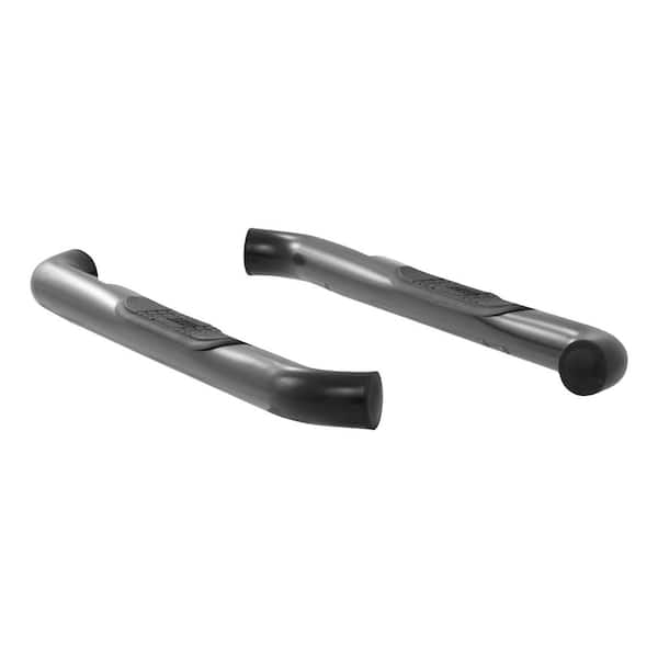 Aries 3-Inch Round Black Steel Nerf Bars, No-Drill, Select Jeep Wrangler JK