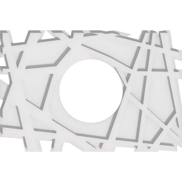 Ekena Millwork 20 in. W x 13-3/8 in. H x 7 in. ID x 1 in. P Novo Architectural Grade PVC Contemporary Ceiling Medallion