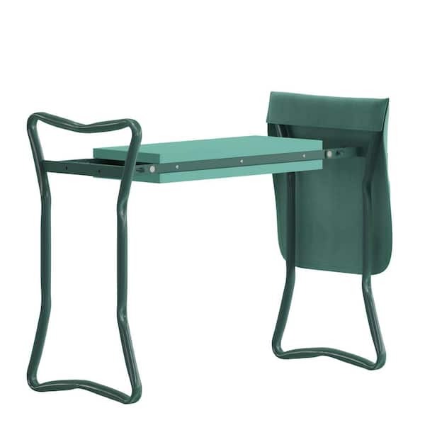 TIRAMISUBEST 10.75 in. D x 25 in. W x 19.25 in. H F Gardening Kneeling Bench with Removable Tool Bag Pouch