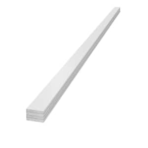 1 in. x 4 in. x 8 ft. Timeless Farmhouse White Smooth Painted Pine Trim Board (4-Pack)