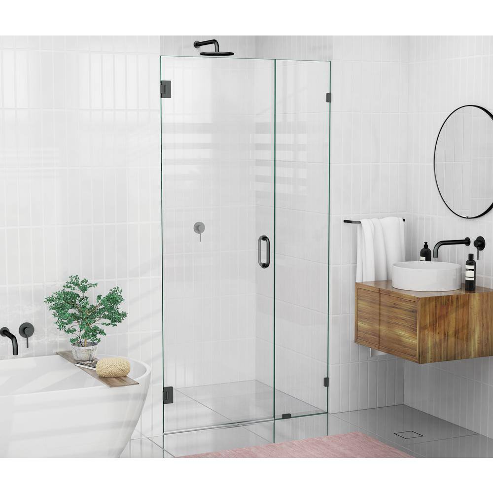 Glass Warehouse Illume 40 In W X 78 In H Wall Hinged Frameless Shower Door In Oil Rubbed