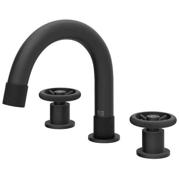 VIGO Wythe 7 in. Widespread 2Handle Bathroom Faucet in Matte Black