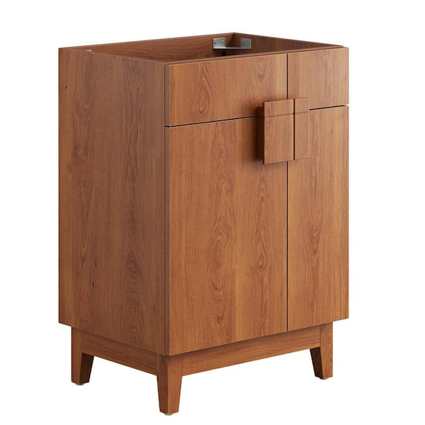 MODWAY Miles 23 in. W x 17.5 in. D x 33.5 in. H Bath Vanity Cabinet without Top in Walnut