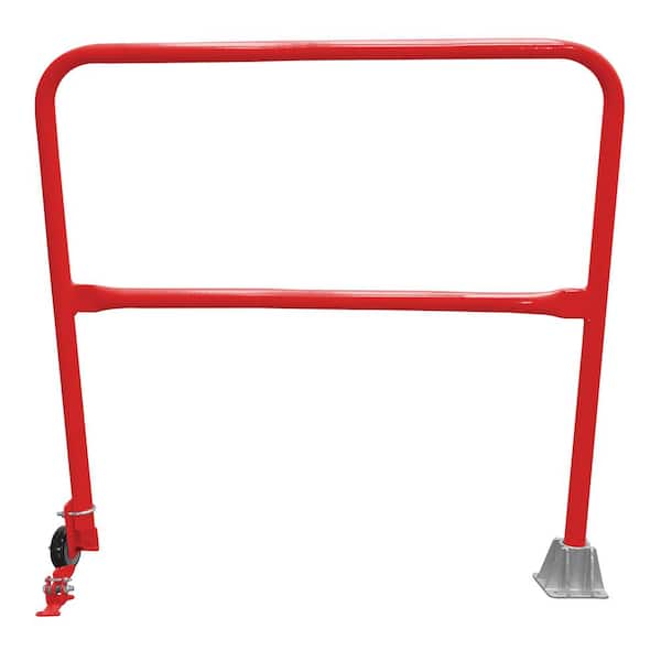 Vestil 4 ft. L Red Steel Dock Safety Swing Gate