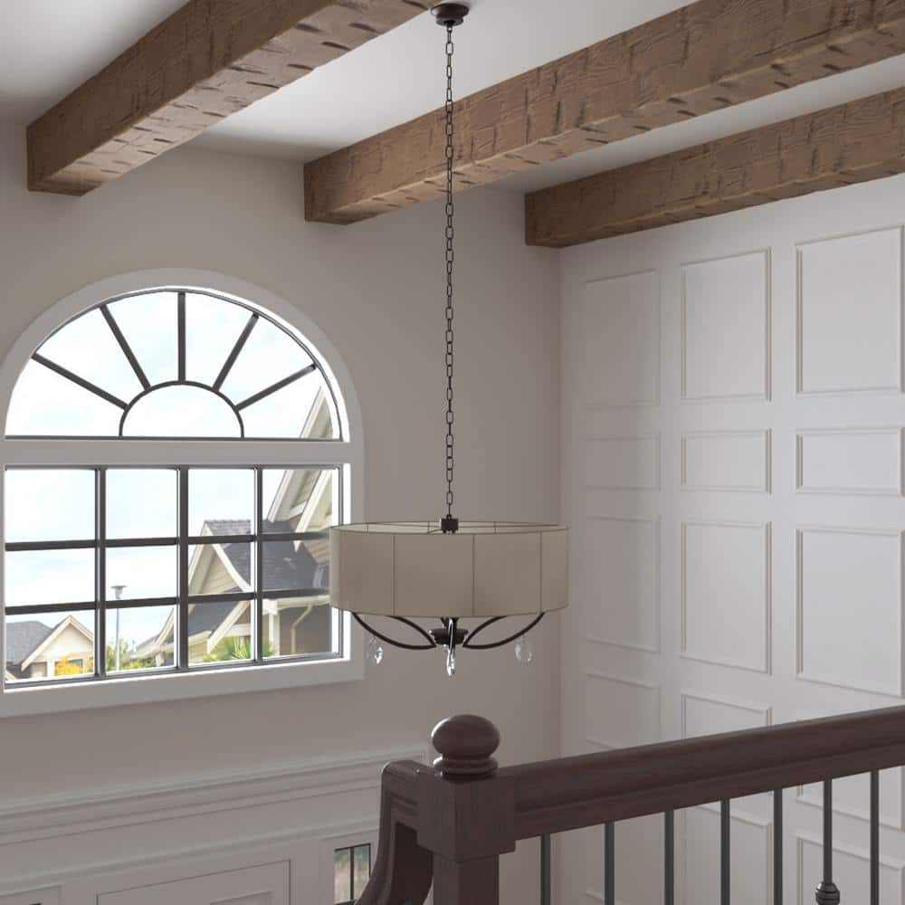 96-Inch Warm Caramel Faux Wood Beam