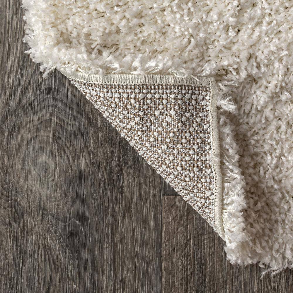 Mercer Cream Shag Plush Rectangular Area Rug 3' x 5'