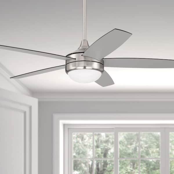 CRAFTMADE 52 in. Brushed Polished Nickel Brushed Nickel/Greywood