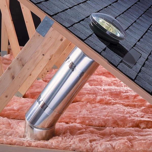 VELUX - 10 in. Acrylic Dome Sun Tunnel Skylight with Rigid Tube and Low Profile Plastic and Metal Flashing