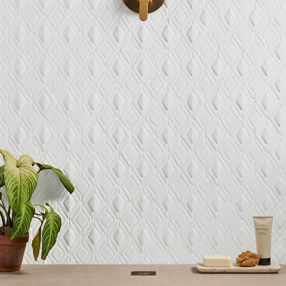 Glacier White Irregular Glass Mosaic Tile Sheet