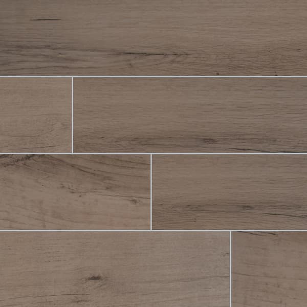Arbor Fog 6 in. x 36 in. Matte Porcelain Wood Look Floor and Wall Tile (15 sq. ft./Case)
