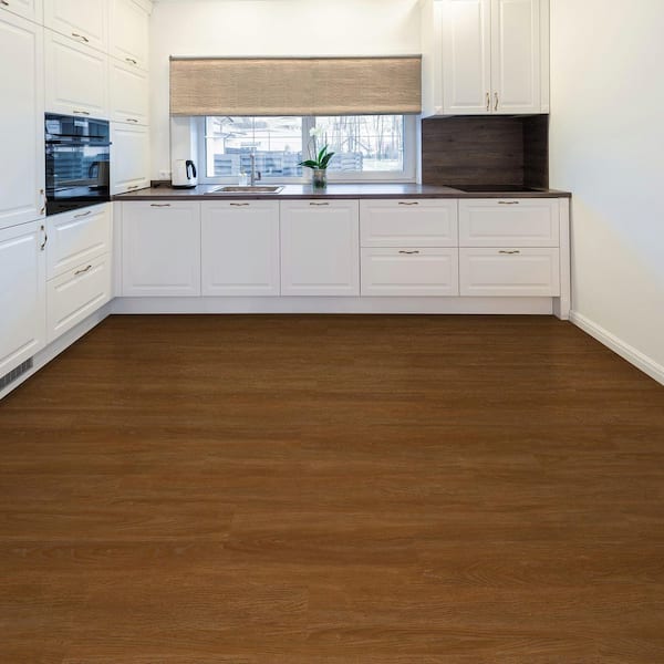 Salisbury Oak 22 MIL x 7 in. W x 48 in. L Glue Down Waterproof Luxury Vinyl Plank Flooring (42 sq. ft./Case)