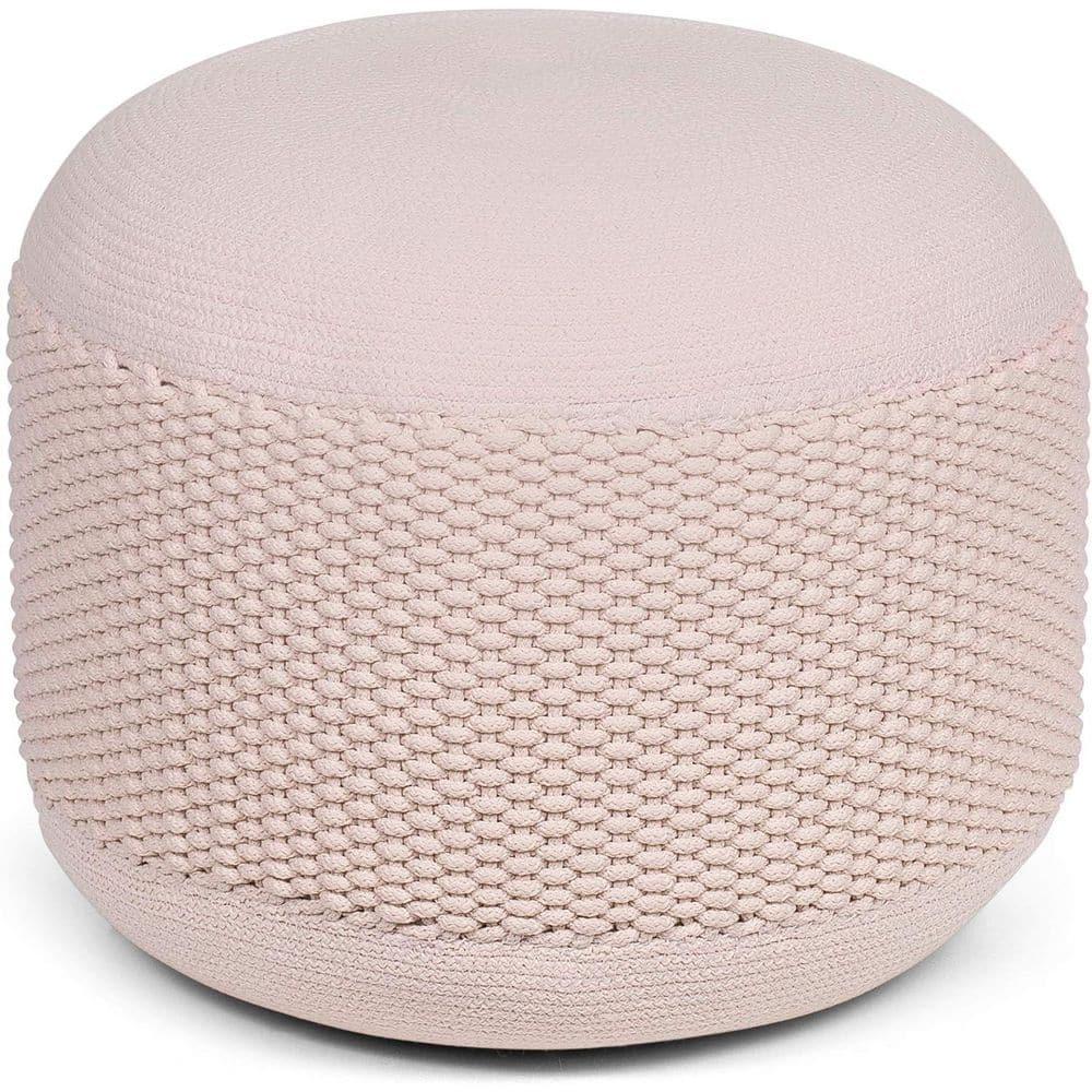Indoor/Outdoor Water Resistant Cotton Outdoor Pouf Ottoman, Natural Beige price history on PriceWatchPro