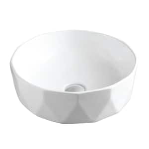 VC-422-WH Valera 17 in. Vitreous China Vessel Bathroom Sink in White