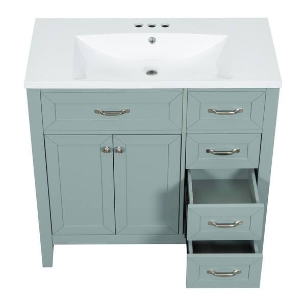 Xzkai 36 in. W x 18 in. D x 36 in. H Single Sink Bath Vanity in