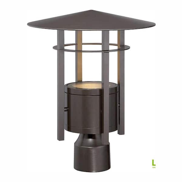 Designers Fountain Englewood 14.4 in. Burnished Bronze LED Outdoor Post Lamp
