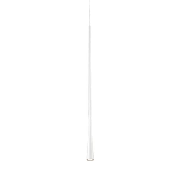 Taper 24 in. 1-Light 7-Watt White Integrated LED Pendant Light
