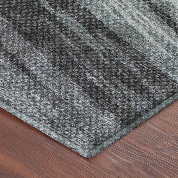 Mayfield Premium Machine Washable Abstract AMF2272 Teal 5 ft. x 7 ft. 6 in. Area Rug