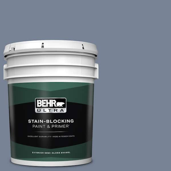 BEHR ULTRA 5 gal. #PPU15-07 Tranquil Pond Semi-Gloss Enamel Exterior Paint & Primer