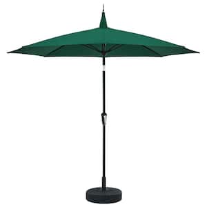 9 ft. Wide Crank Handle Market Patio Umbrella with Pagoda Tip in Green