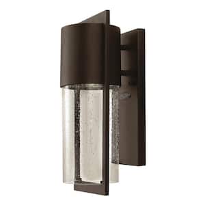 Shelter Small Buckeye Bronze Integrated LED Outdoor Wall Sconce