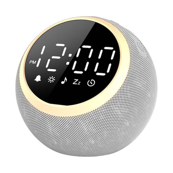 White Noise Alarm Clock with Night Light, 25 Soothing Sounds, Adjustable Brightness, Sleep Timer, Ideal for Bedrooms