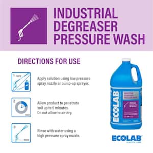 1 Gal. Industrial Degreaser Pressure Wash Concentrate, Advanced clean for Commercial, Automotive and Equipment (4-Pack)