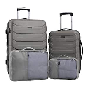 4-Piece Amber Hardside Verticals Set And 2-Packing Cubes Luggage Set