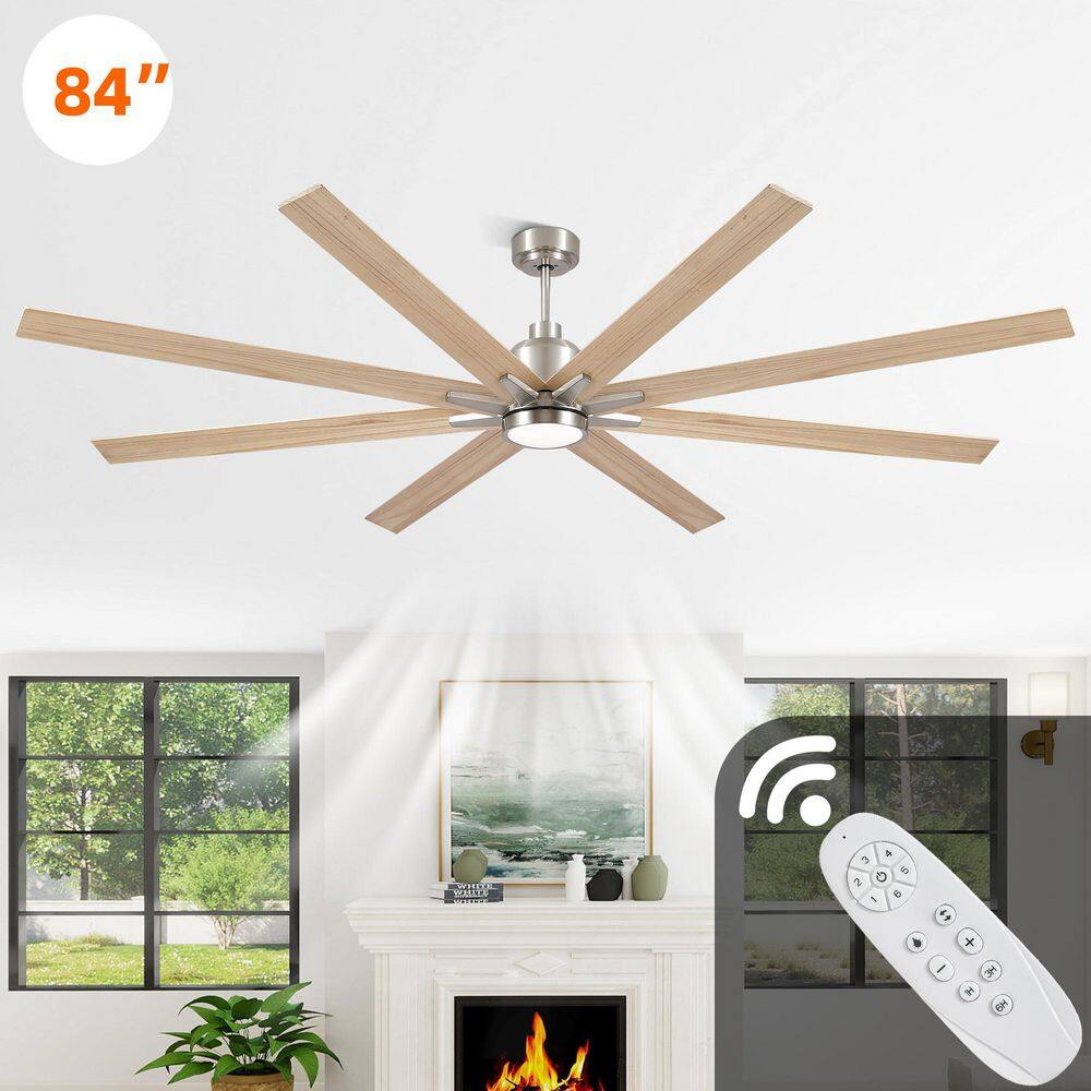 84 in. Brown plus Brushed Nickel Lowe Profile Ceiling Fan with Light, Downrod Mount price history on PriceWatchPro
