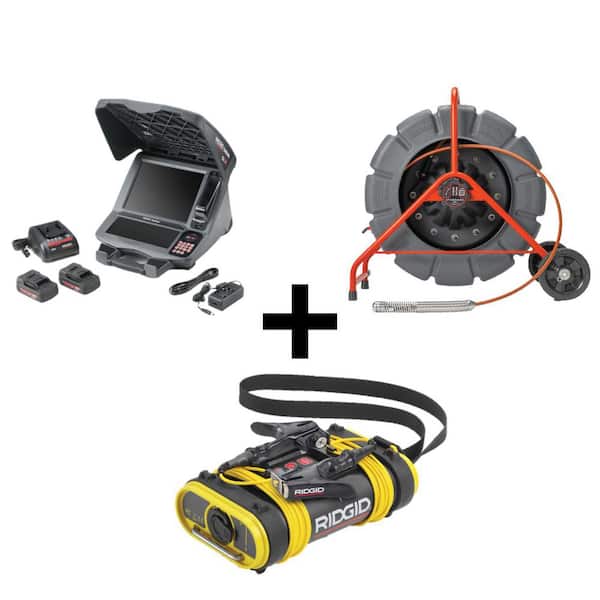SeeSnake Standard Inspection Sewer Camera Reel W/ CS12x 12in. Monitor Kit and ST-305 5-Watt Line Transmitter Bundle