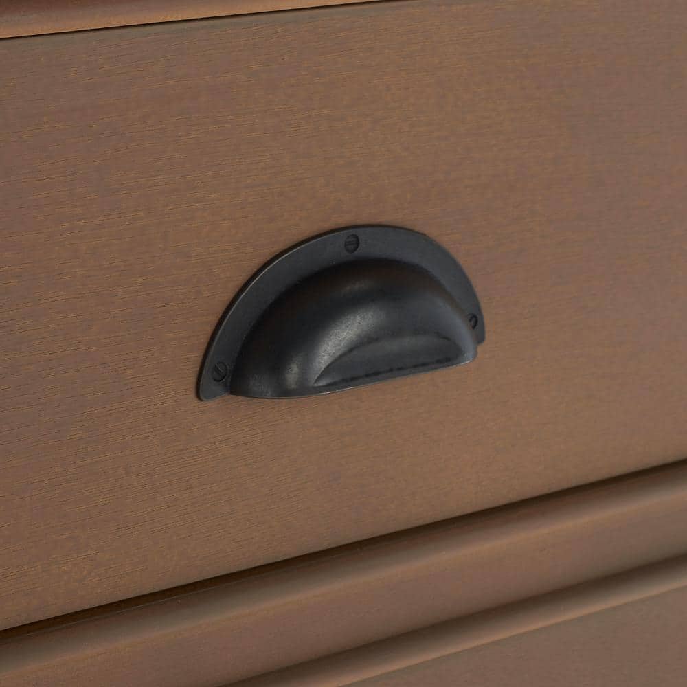 Transitional Beige Pine 3-Drawer Rectangular Side Table
