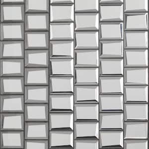 Aiga Glam Silver 10.82 in. x 11.81 in. Polished Glass Wall Mosaic Tile (0.88 sq. ft./Each)