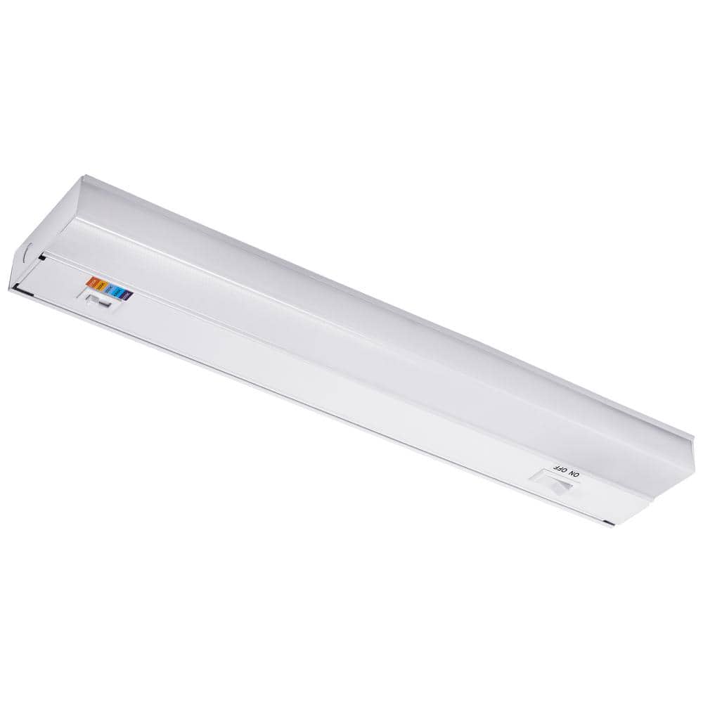 18" White Gloss LED Under Cabinet Light with Color Changing