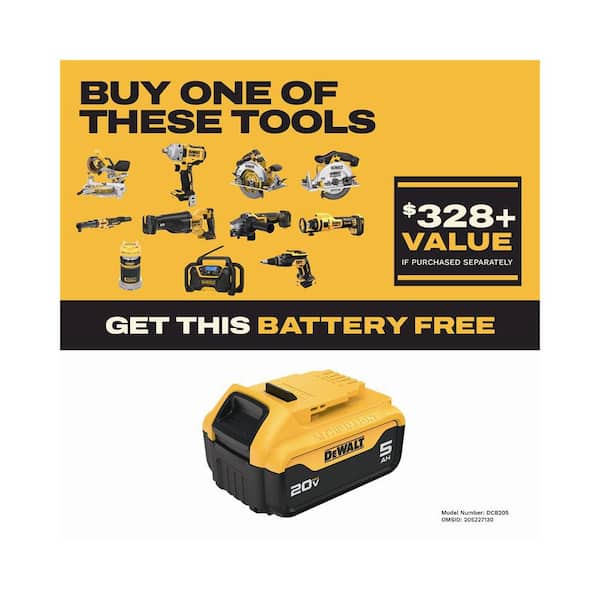 20V MAX Premium Lithium-Ion 5.0Ah Battery Pack